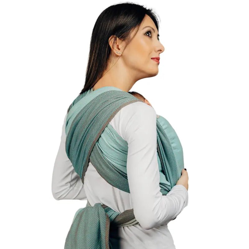 Herringbone Mint Woven Wrap by LennyLamb - Woven WrapLittle Zen One5907557767781