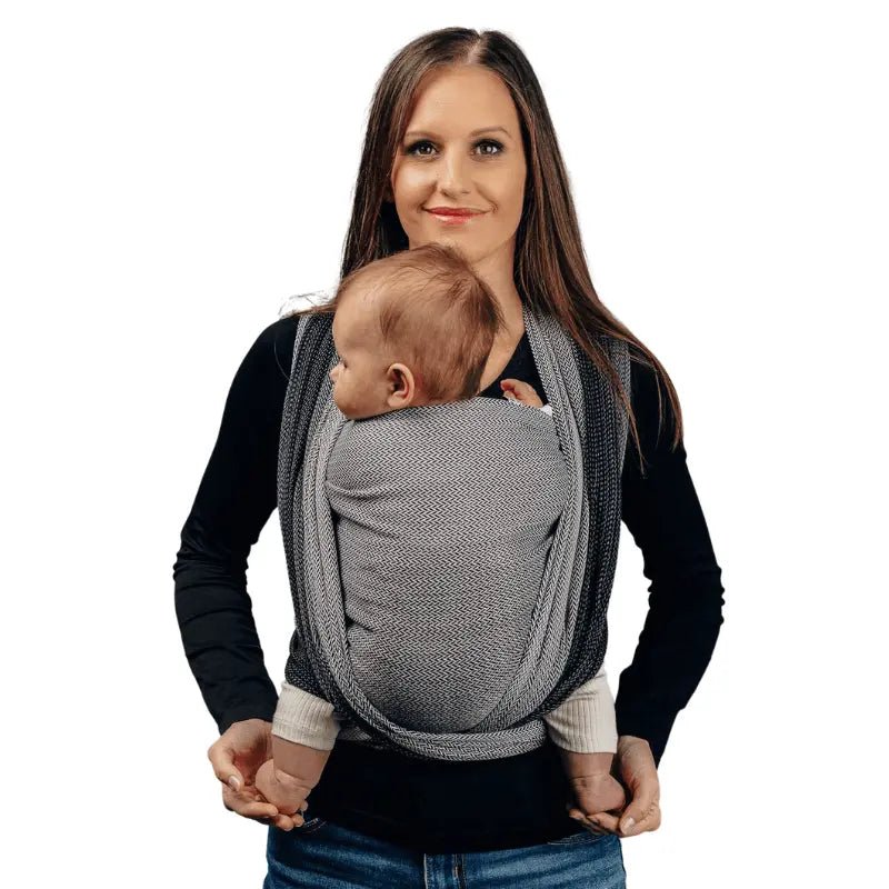 Herringbone Ombre Grey Woven Wrap by LennyLamb - Woven WrapLittle Zen One5907557724982