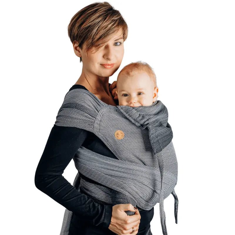 Herringbone Ombre Grey Wrap - Tai Mei Tai by LennyLamb - Mei TaiLittle Zen One5907557714167