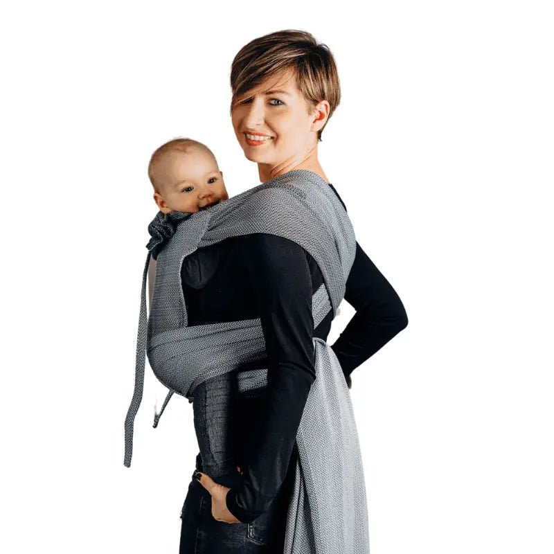 Herringbone Ombre Grey Wrap - Tai Mei Tai by LennyLamb - Mei TaiLittle Zen One5907557714167