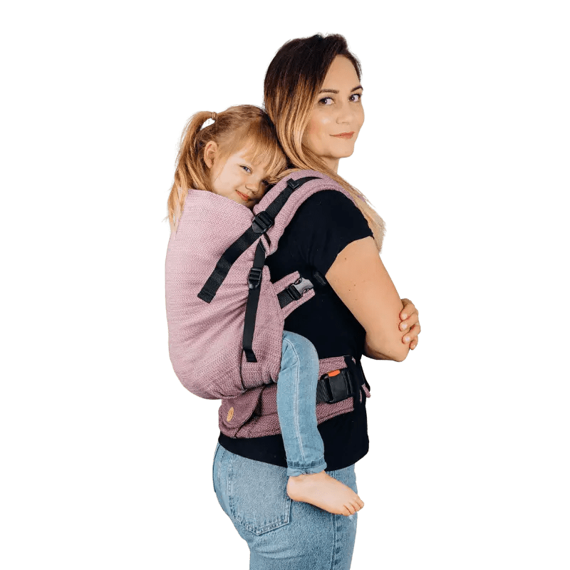 Herringbone Ombre Pink LennyPreschool Carrier by LennyLamb - Buckle CarrierLittle Zen One5907557753685