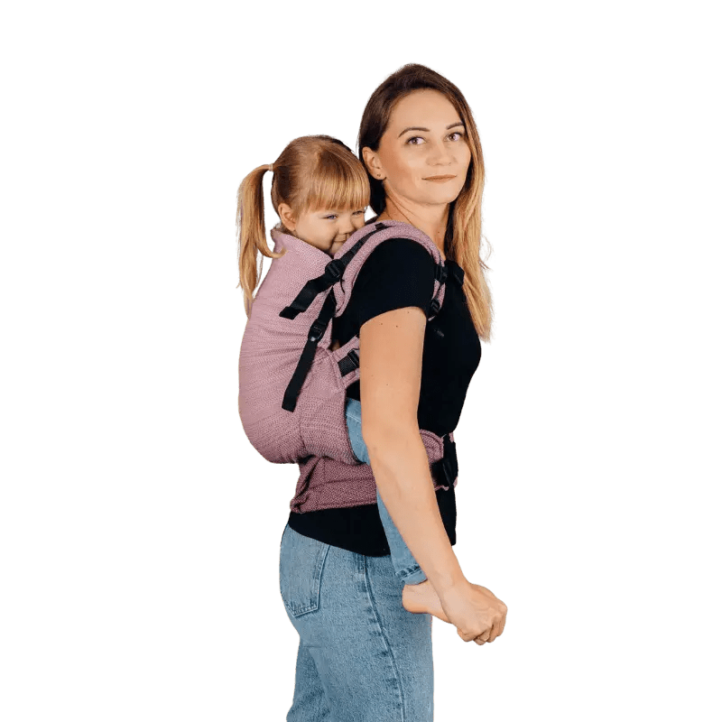 Herringbone Ombre Pink LennyPreschool Carrier by LennyLamb - Buckle CarrierLittle Zen One5907557753685