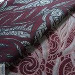 Jacquard Leaves Crimson Woven Wrap by Didymos - Woven WrapLittle Zen One