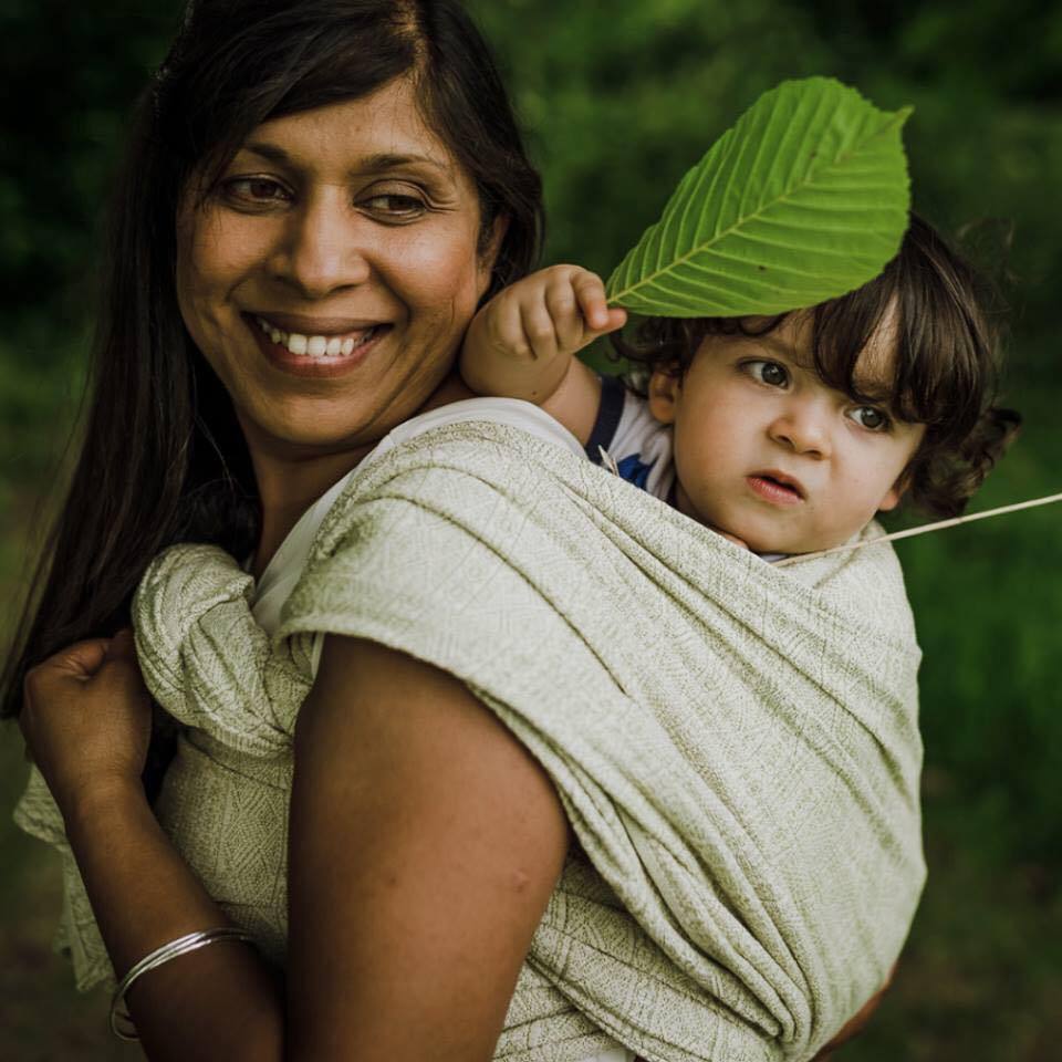 Jade silk linen Woven Wrap by Didymos - Woven WrapLittle Zen One