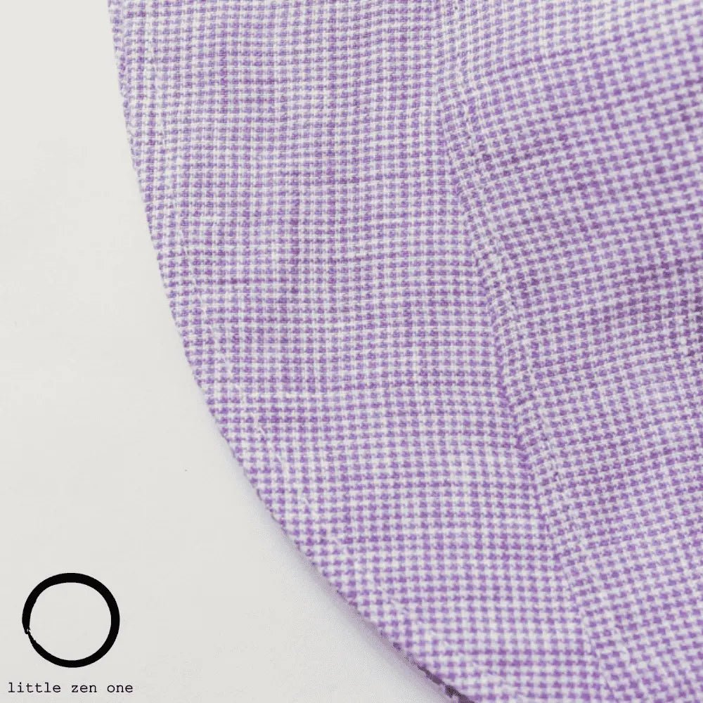 Lavender Check Linen Infant and Toddler UPF50+ Sun Protection Bonnet - Baby Carrier AccessoriesLittle Zen One628185436607