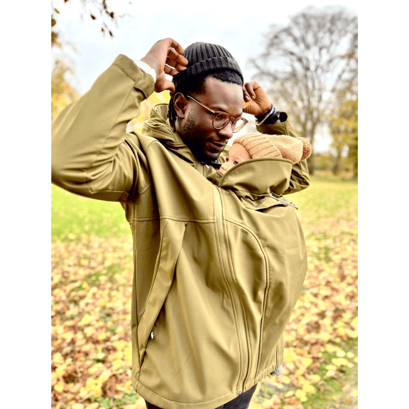 Mamalila Allrounder Babywearing Jacket for Men Khaki - Babywearing OuterwearLittle Zen One