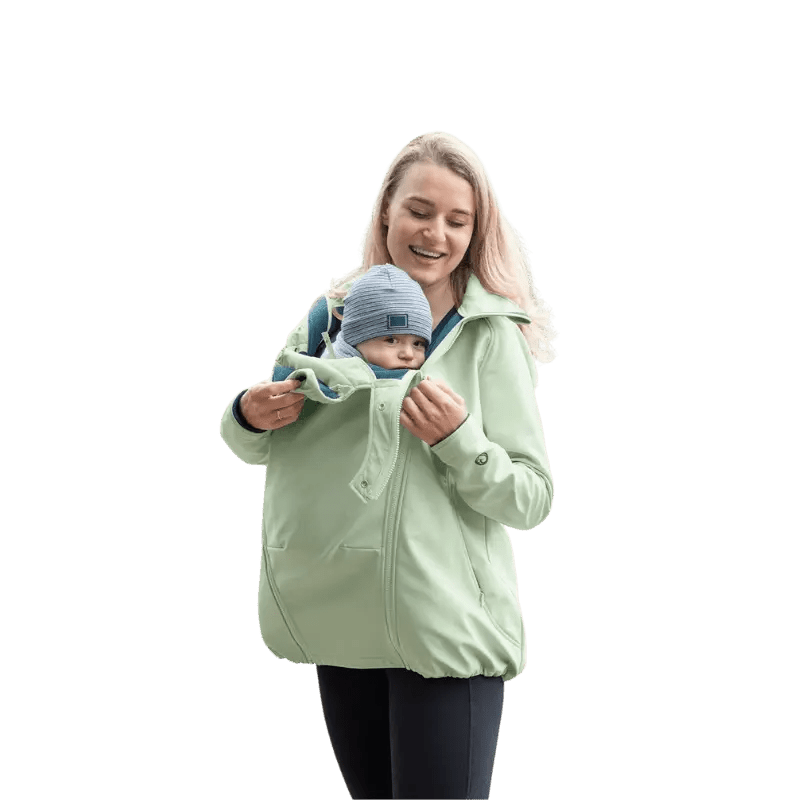 Mamalila Allrounder Mint Softshell Maternity and Babywearing Jacket Babywearing