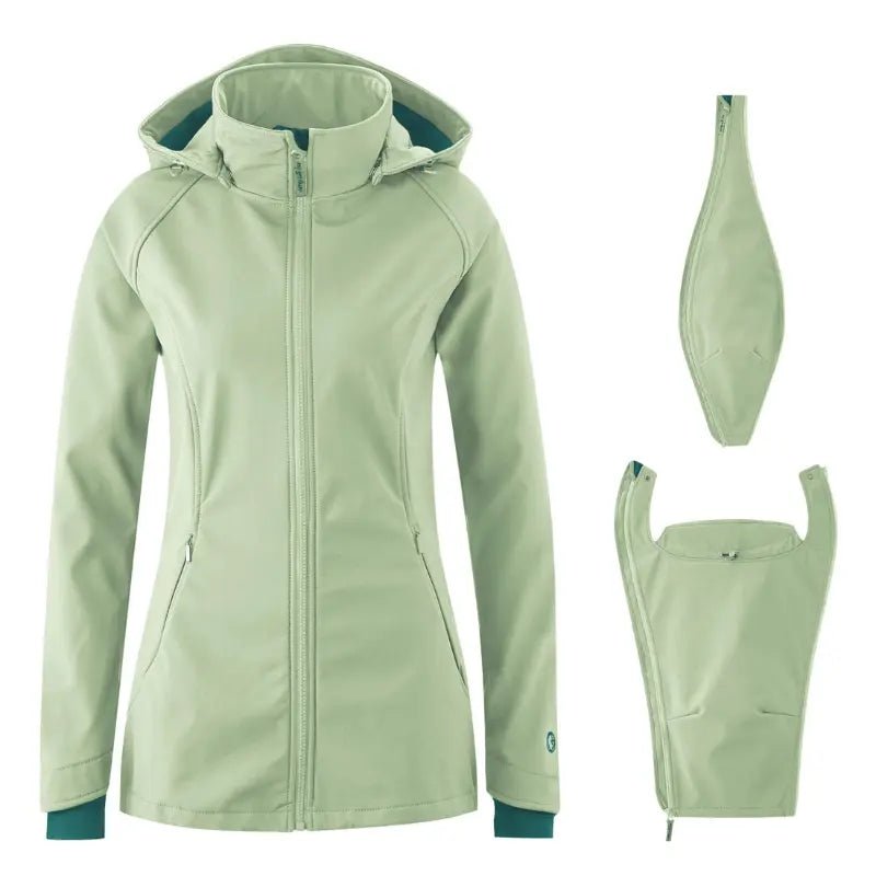 Mamalila Allrounder Mint Softshell Maternity and Babywearing Jacket Babywearing