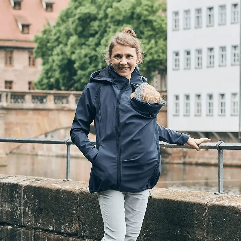 Mamalila Allrounder Navy Softshell Maternity and Babywearing Jacket Babywearing