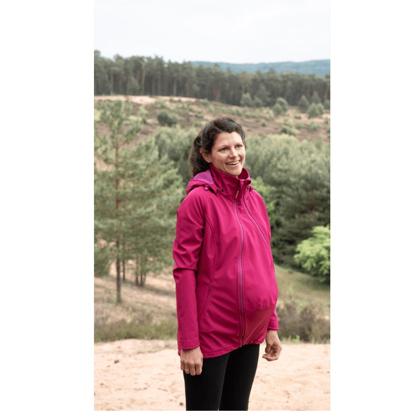 Mamalila Allrounder Softshell Babywearing Jacket Berry - Babywearing OuterwearLittle Zen One4251054511721