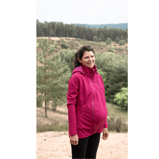 Mamalila Allrounder Softshell Babywearing Jacket Berry - Babywearing OuterwearLittle Zen One4251054511721