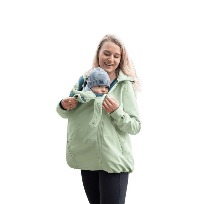 Mamalila Allrounder Softshell Babywearing Jacket Mint - Babywearing OuterwearLittle Zen One4251054513398