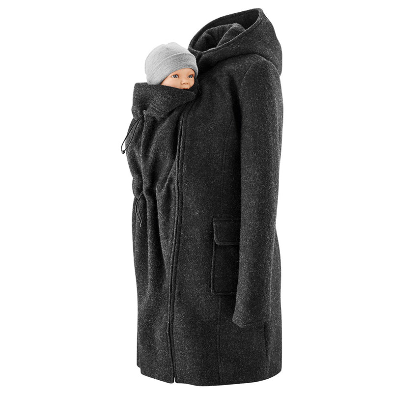 Mamalila Babywearing Wool Coat Vienna Anthracite grey - Babywearing OuterwearLittle Zen One4251054506307