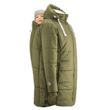 Mamalila Copenhagen Khaki Winter Maternity and Babywearing Coat Babywearing