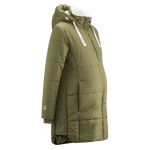 Mamalila Copenhagen Khaki Winter Maternity and Babywearing Coat Babywearing