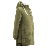 Mamalila Copenhagen Khaki Winter Maternity and Babywearing Coat Babywearing
