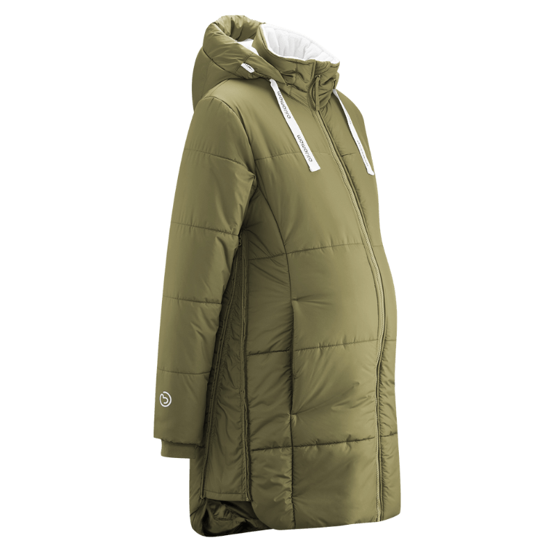 Mamalila Copenhagen Winter Babywearing Coat Khaki - Babywearing OuterwearLittle Zen One4251054513817