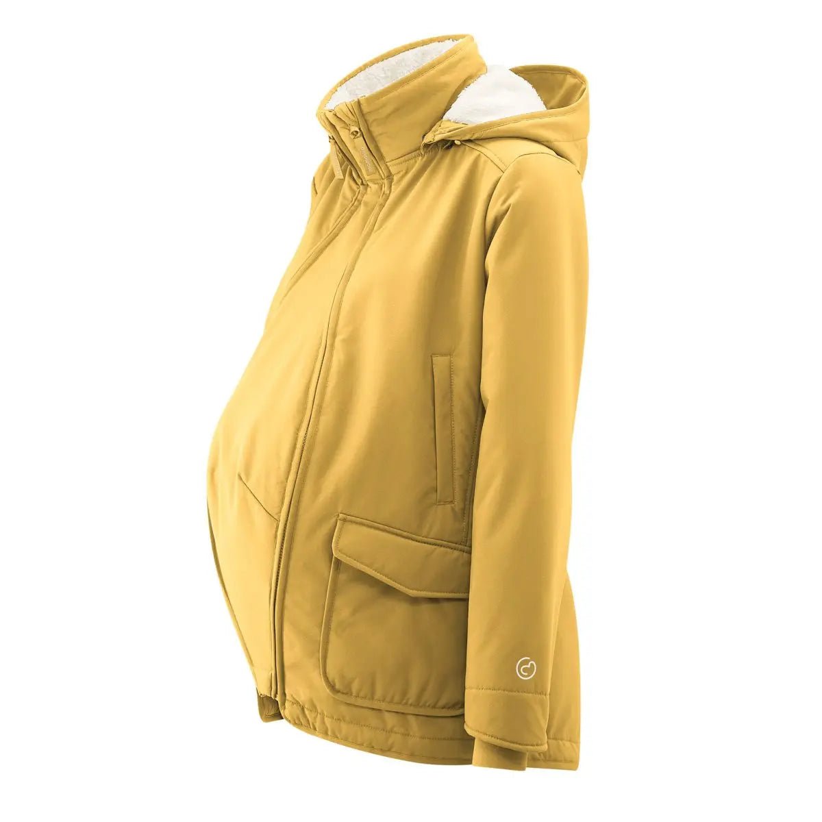 Mamalila Cosy Allrounder Mustard Softshell Maternity and Babywearing Jacket