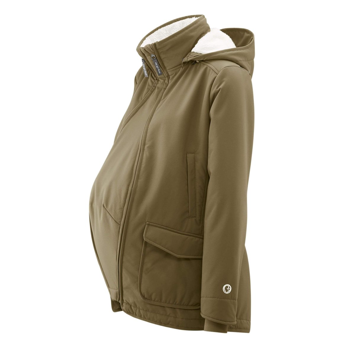 Mamalila Cosy Allrounder Softshell Babywearing Jacket Khaki - Babywearing OuterwearLittle Zen One4251054511271