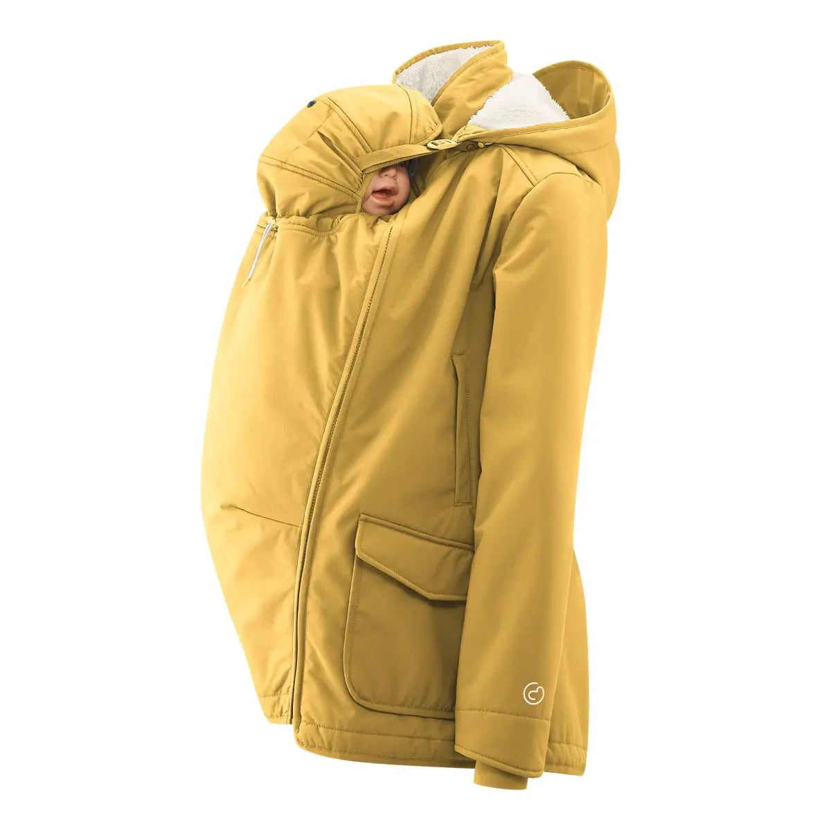 Mamalila Cosy Allrounder Softshell Babywearing Jacket Mustard - Babywearing OuterwearLittle Zen One4251054513701