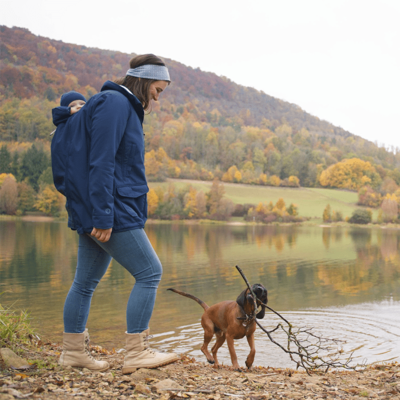 Mamalila Cosy Allrounder Softshell Babywearing Jacket Navy - Babywearing OuterwearLittle Zen One