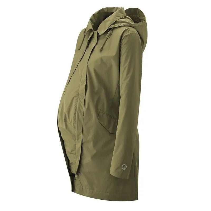 Mamalila Dublin Khaki Maternity and Babywearing Raincoat Babywearing Outerwear