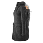 Mamalila Vienna Anthracite Grey Maternity and Babywearing Wool Coat Babywearing
