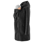 Mamalila Vienna Anthracite Grey Maternity and Babywearing Wool Coat Babywearing