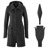 Mamalila Vienna Anthracite Grey Maternity and Babywearing Wool Coat Babywearing