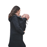 Mamalila Vienna Anthracite Grey Maternity and Babywearing Wool Coat Babywearing