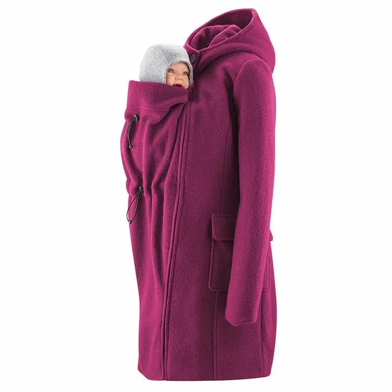 Mamalila Vienna Berry Maternity and Babywearing Wool Coat Babywearing Outerwear