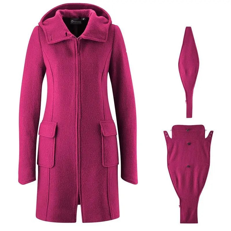 Mamalila Vienna Berry Maternity and Babywearing Wool Coat - Babywearing OuterwearLittle Zen One4251054500909