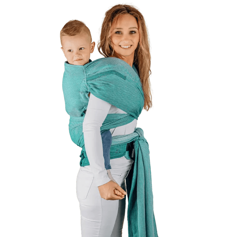 Ombre Green Preschool LennyHybrid Half Buckle by LennyLamb - Half Buckle CarrierLittle Zen One5907557762151