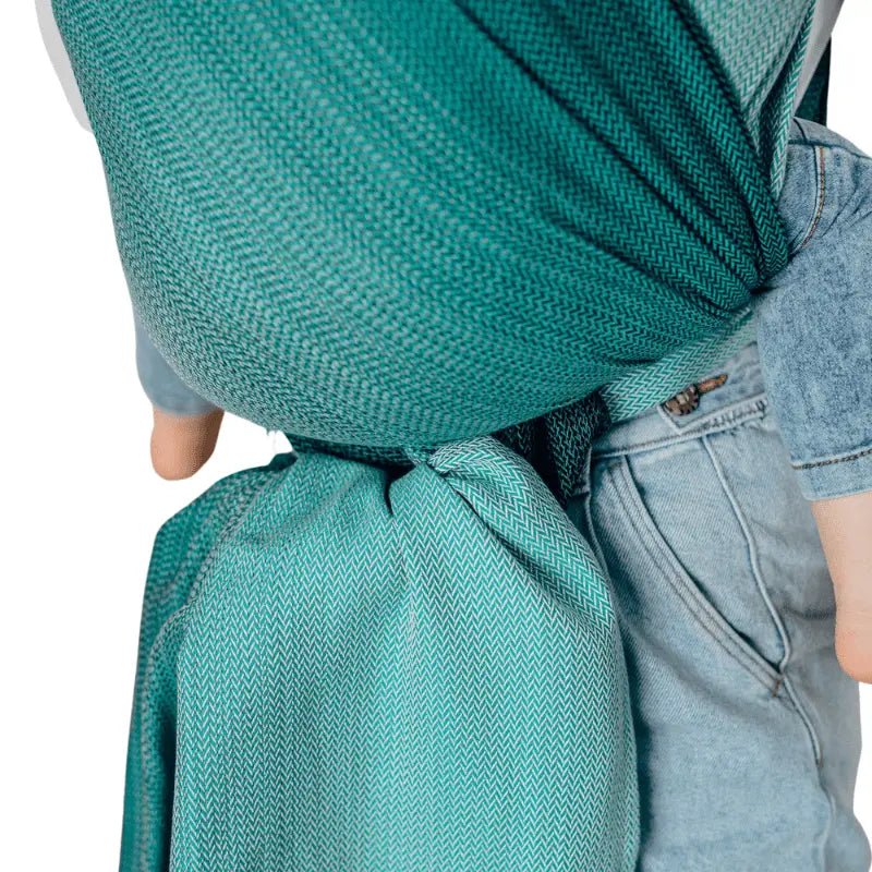 BABY Le ruban d' ombre à trois couches Ombre Green Woven Wrap by LennyLamb | Little Zen One