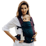 Peacock's Tail Black Opal LennyLight Baby Carrier by LennyLamb - Buckle CarrierLittle Zen One5907557780698