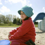 Pickapooh Organic Cotton UV Sun Bonnet: Luna Turquoise - Baby Carrier AccessoriesLittle Zen One4147712454