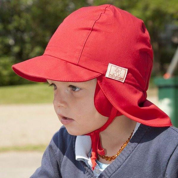Pickapooh Organic Cotton UV Sun Hat: Tom Red - Baby Carrier AccessoriesLittle Zen One