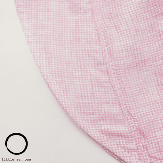 Pink Check Linen Summer Day Bonnet - Baby Carrier AccessoriesLittle Zen One628185436706