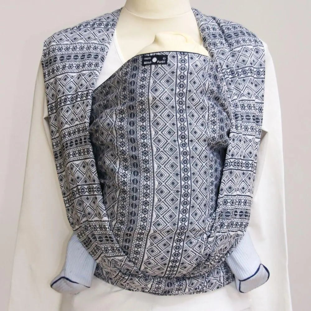 Prima Dark Blue and White Woven Wrap