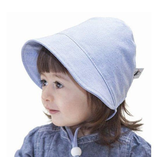 Puffin Gear Blue Oxford Cotton Bonnet - Baby Carrier AccessoriesLittle Zen One628185032304