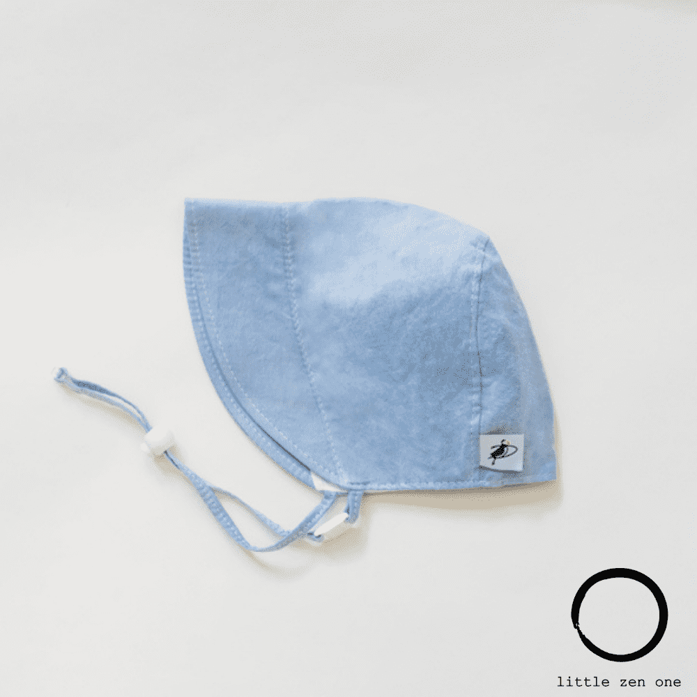 Puffin Gear Blue Oxford Cotton Bonnet - Baby Carrier AccessoriesLittle Zen One628185032304