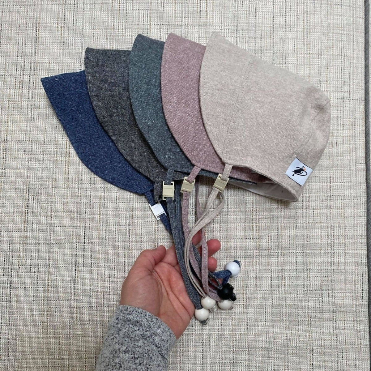 Puffin Gear Charcoal Linen Fall Bonnet - Baby Carrier AccessoriesLittle Zen One4157017515