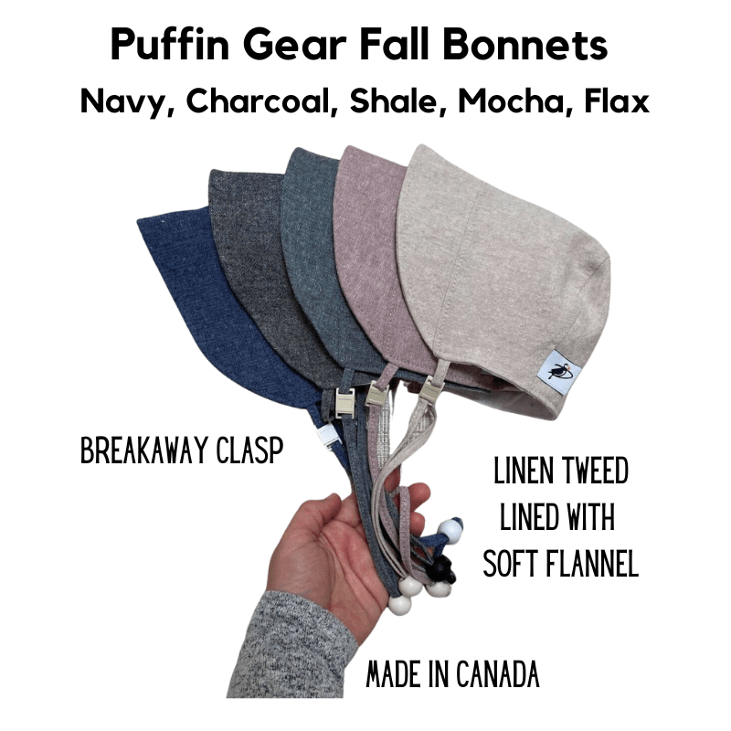 Puffin Gear Shale Linen Fall Bonnet - Baby Carrier AccessoriesLittle Zen One628185484004