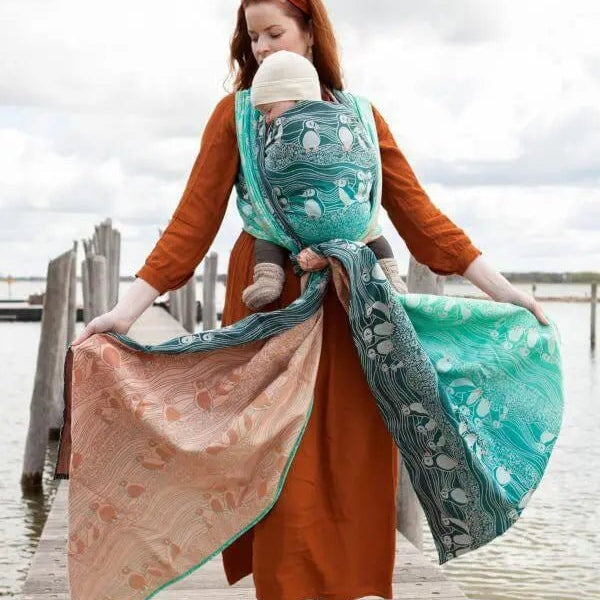 Puffins Shoaling Woven Wrap