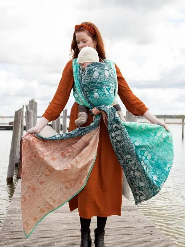 Puffins Shoaling Woven Wrap