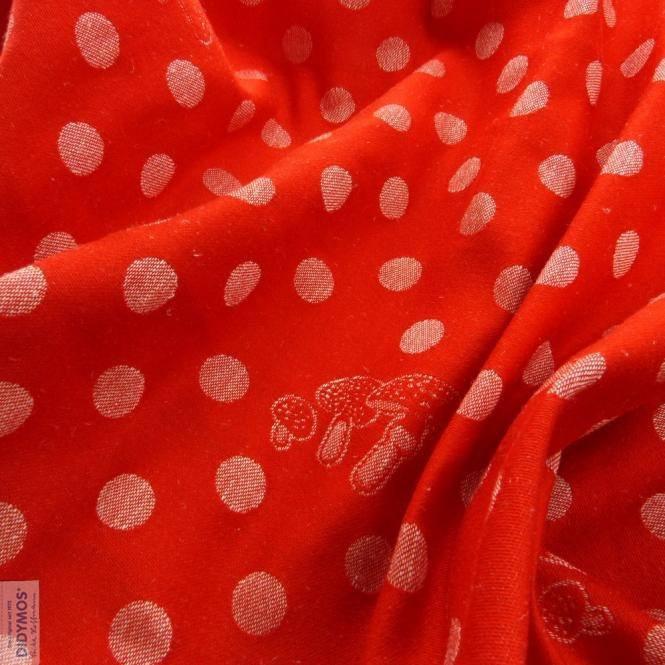 Red Dots hemp Woven Wrap by Didymos - Woven WrapLittle Zen One