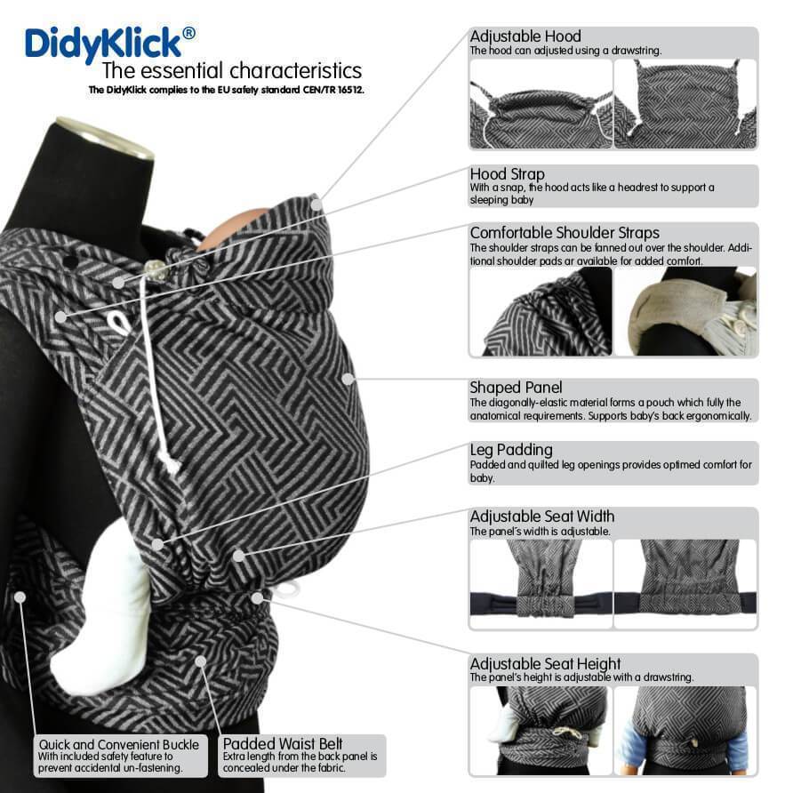 Silver DidyKlick by Didymos - Half Buckle CarrierLittle Zen One4048554841652