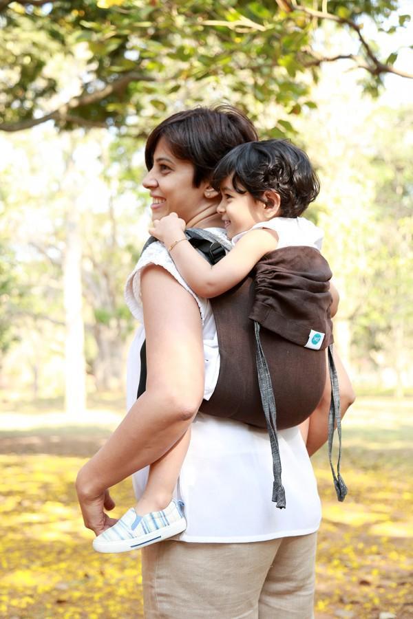 Soul Slings Onbuhimo Espresso linen - OnbuhimoLittle Zen One