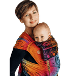 Symphony Rainbow Dark Toddler Wrap - Tai Mei Tai by LennyLamb - Mei TaiLittle Zen One5901769645875