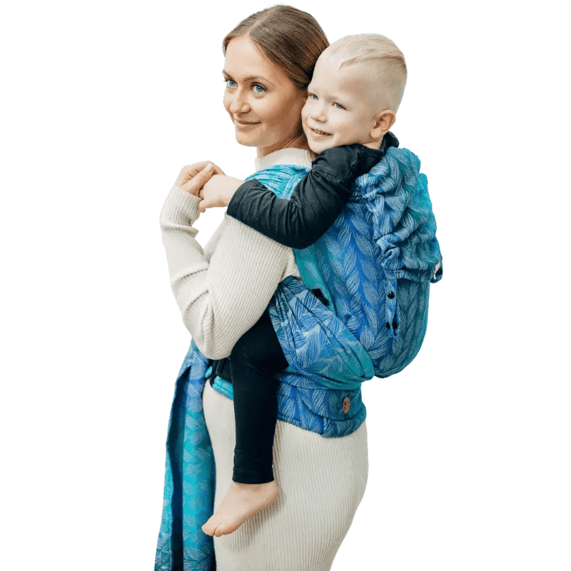 Tangled Blue Reed Preschool LennyHybrid Half Buckle by LennyLamb - Half Buckle CarrierLittle Zen One27347024